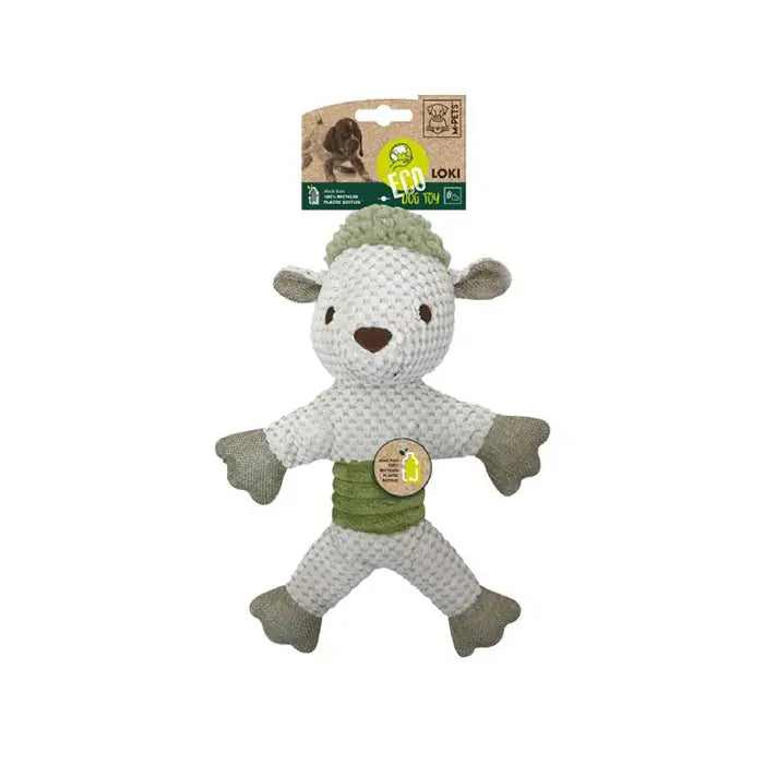 M-Pets Loki Eco Cute Lamb Dog Toy for Interactive Play