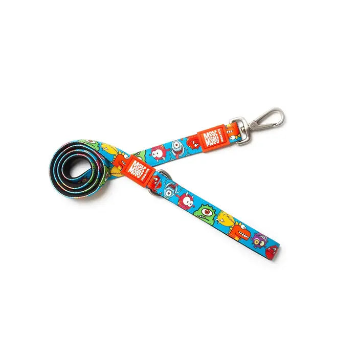 Max & Molly Little Monsters Dog Leash Padded Comfort Small