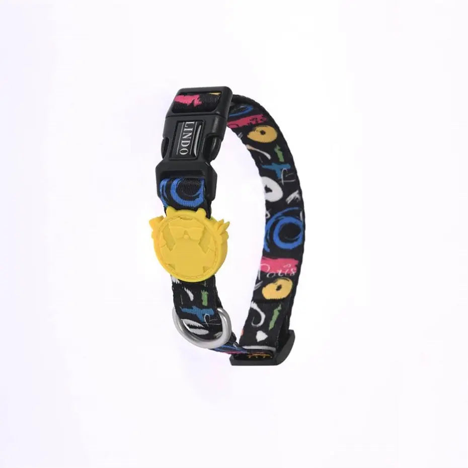 Lindo Enjoy Dog Collar Stylish Adjustable Pattern Large 46-70cm
