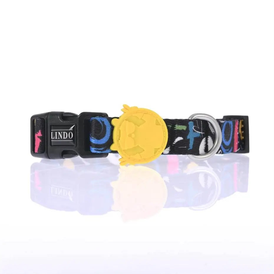 Lindo Enjoy Dog Collar Adjustable Patterned Medium 37-56cm