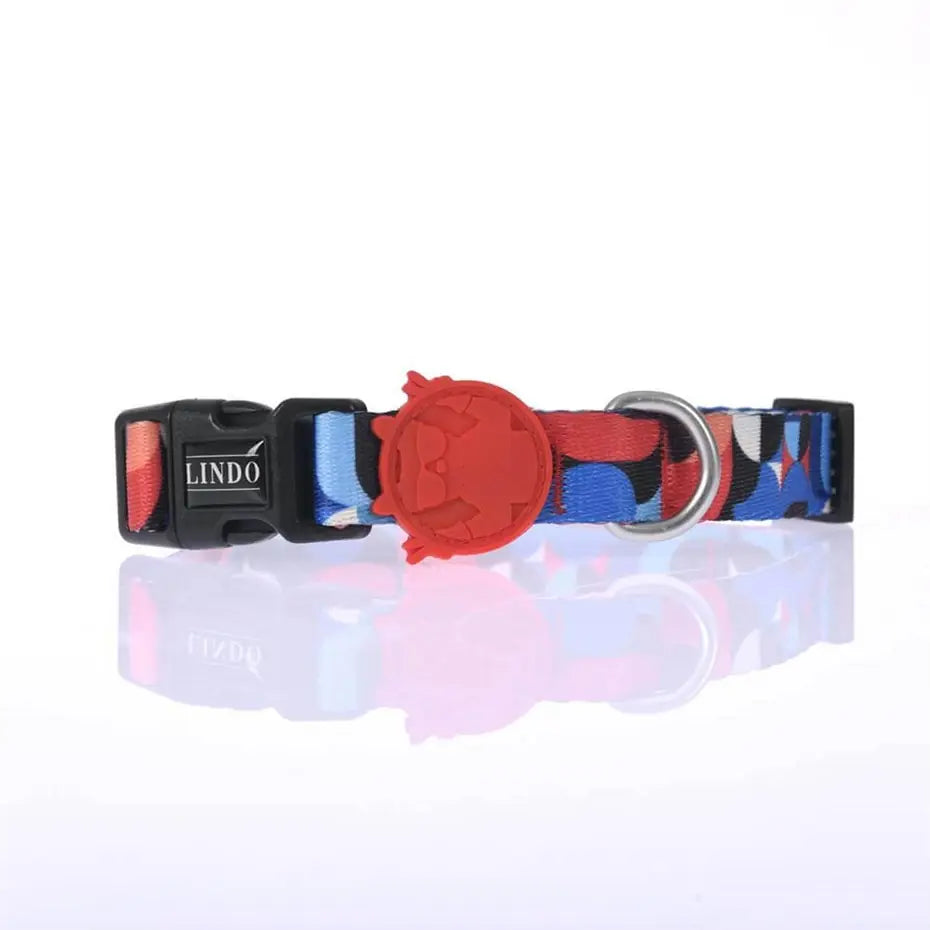 Lindo Red Line Dog Collar Stylish Daily Wear Small 30-44cm