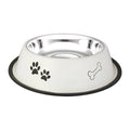 Oripet Patterned Stainless Steel Pet Bowl for Large Dogs 32 oz