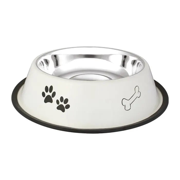 Oripet Patterned Stainless Steel Pet Bowl for Large Dogs 32 oz