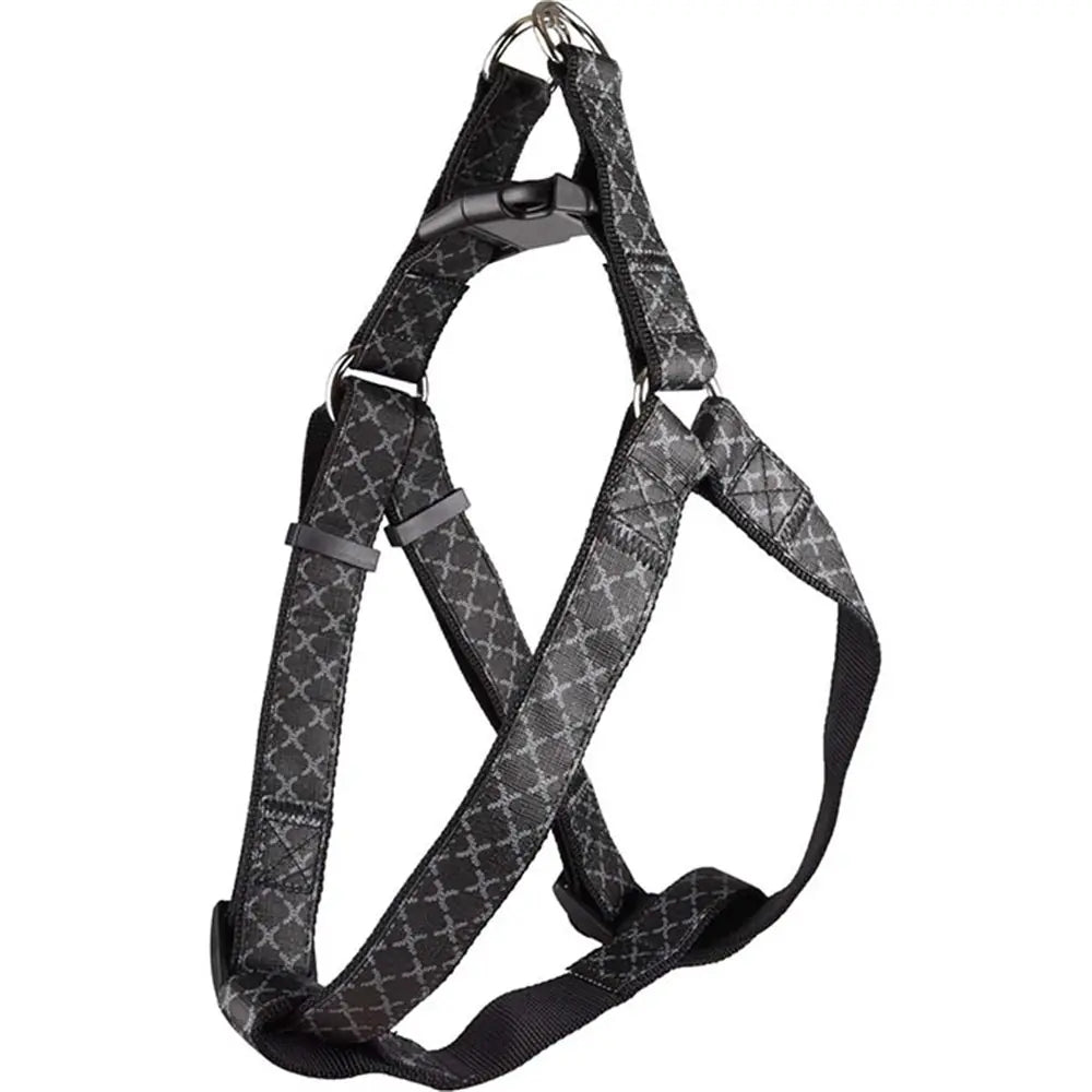 Flamingo Odin Adjustable Dog Harness Black 20mm x 45-60cm