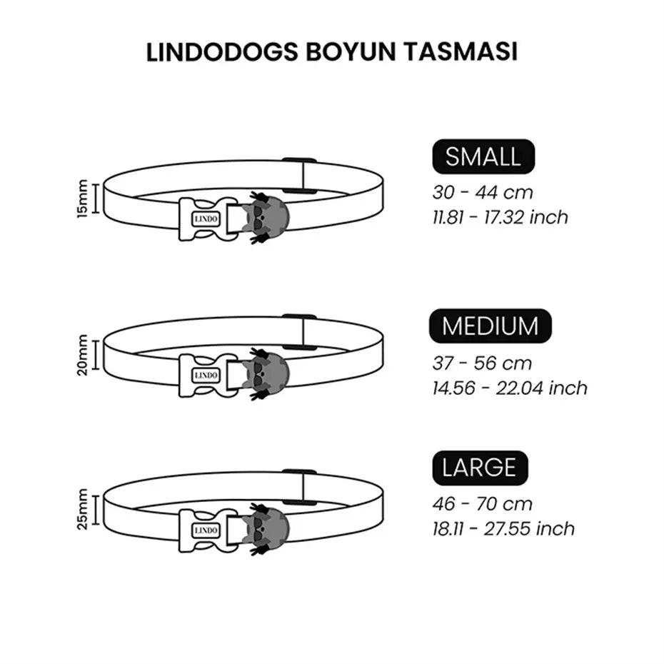 Lindo Breeze Dog Collar Small Stylish Adjustable Design 30-44cm
