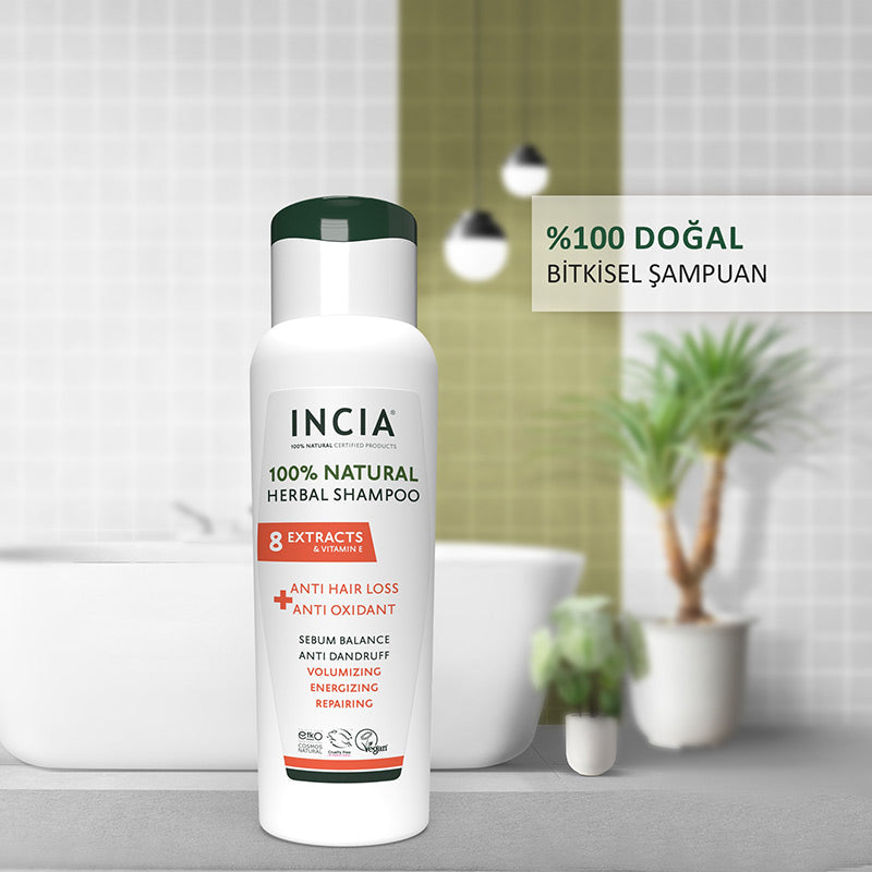Incia Natural Anti-Hair Loss Shampoo for Stronger Hair 275 ml