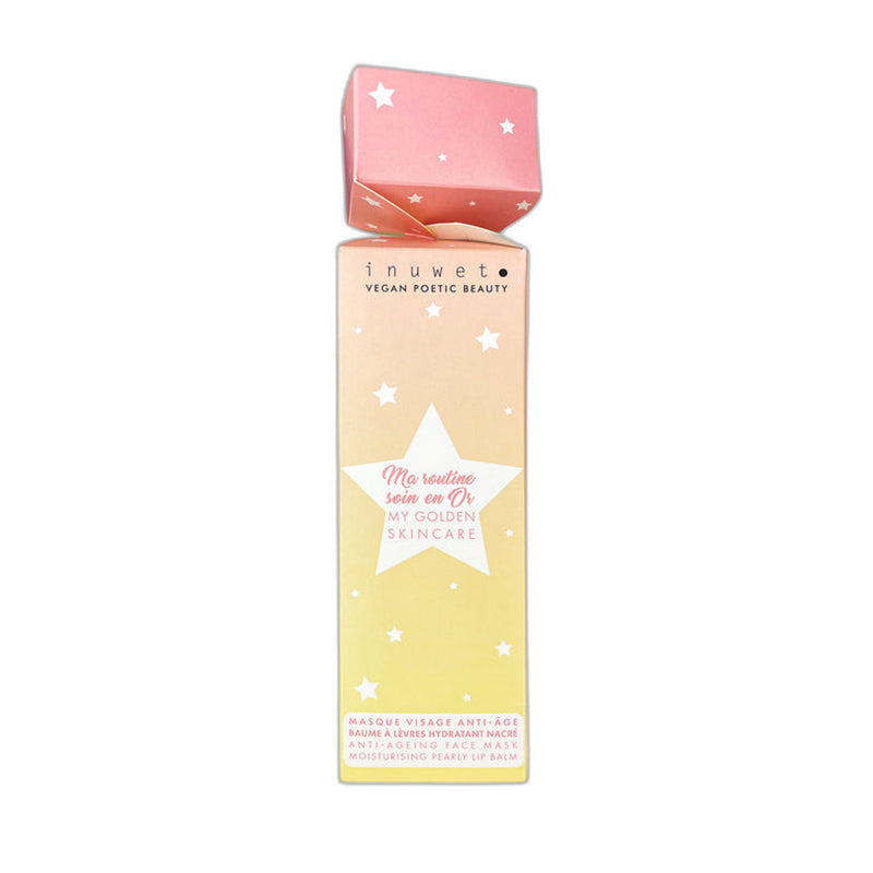 Inuwet Golden Skincare Cracker Face Mask & Lip Balm Set
