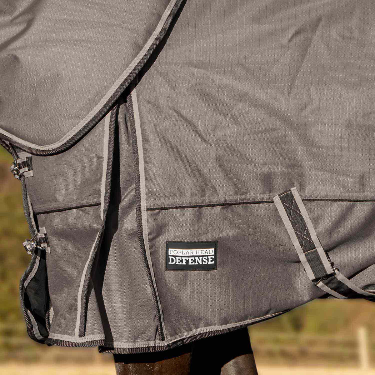 Jeffers Poplar Head "Defense" 1680 Denier Turnout Blanket with Detachable Neck, 240 Gram, Plymouth Brown
