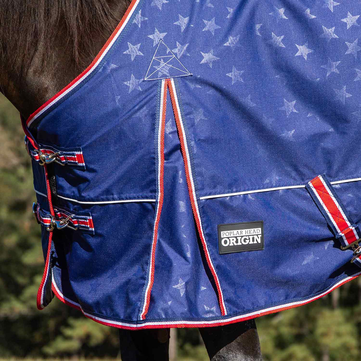 Jeffers Poplar Head "Origin" 600D Medium Weight Turnout Blanket, 240g | Waterproof & Breathable Horse Blanket