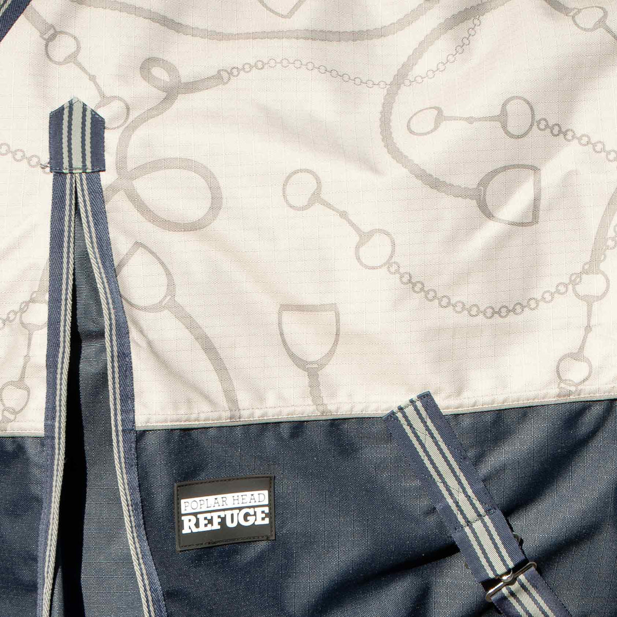 Jeffers Poplar Head Uniquely English 1200D Turnout Sheet, 0g - Waterproof & Breathable Lightweight Horse Blanket