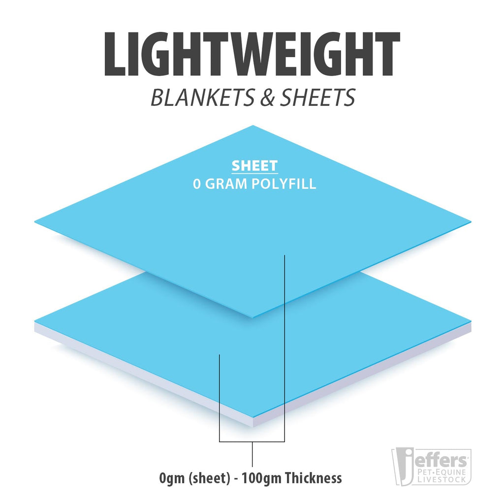 Jeffers Poplar Head Uniquely English 1200D Turnout Sheet, 0g - Waterproof & Breathable Lightweight Horse Blanket
