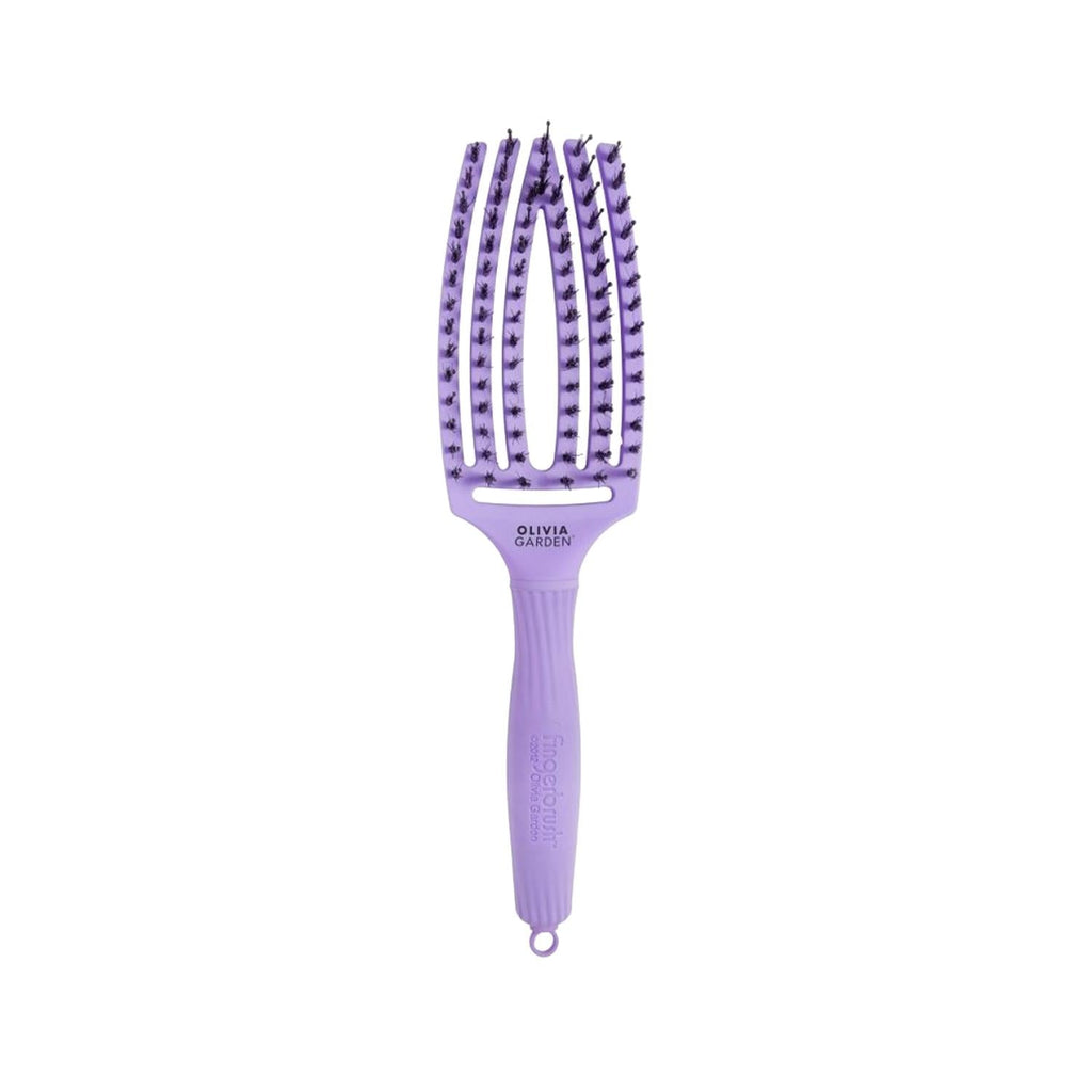 Olivia Garden Fingerbrush Care Ionic Boar & Nylon Lavender M