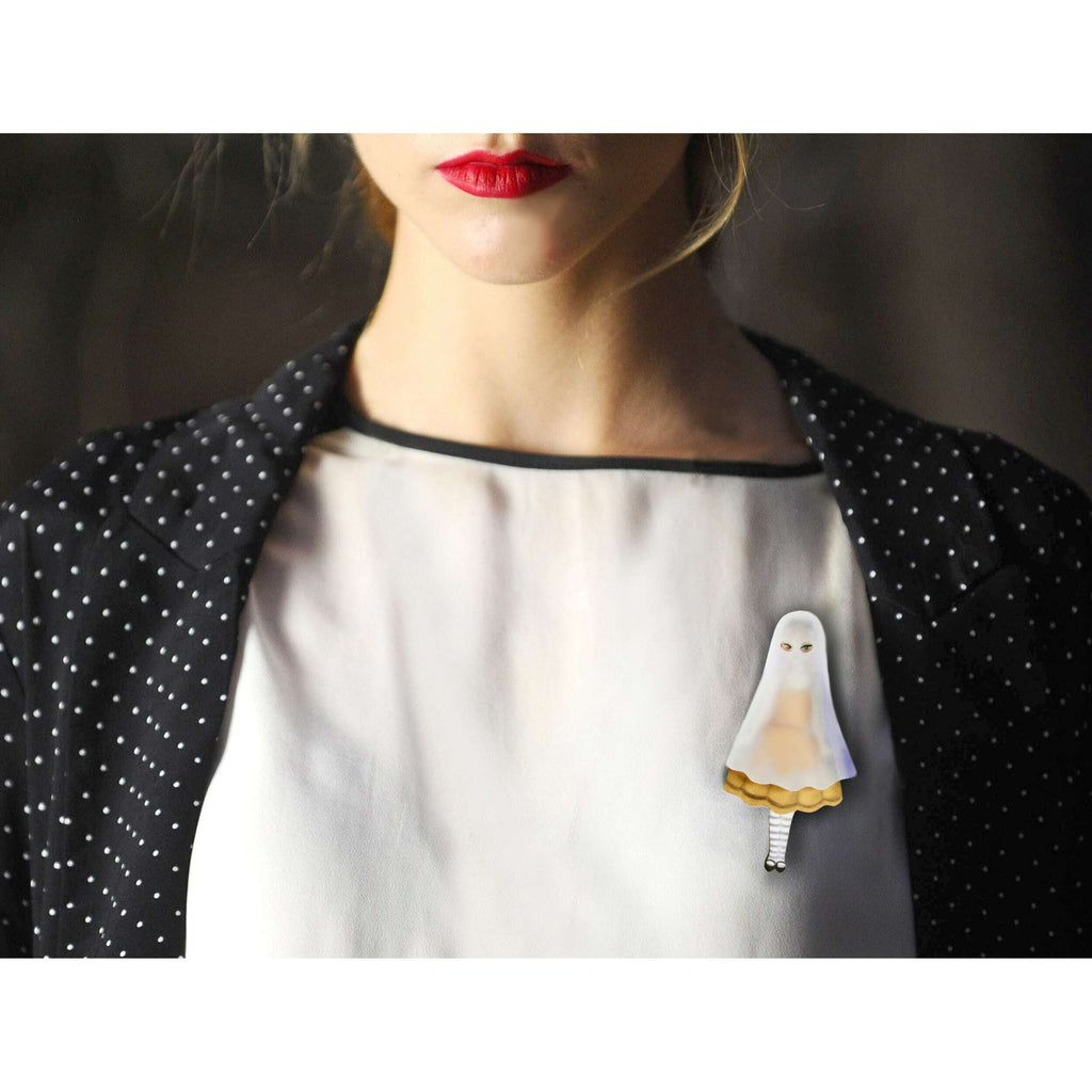 Ghost Girl Brooch by Laliblue | PRE-ORDER SHIPS IN 2-3 WEEKS