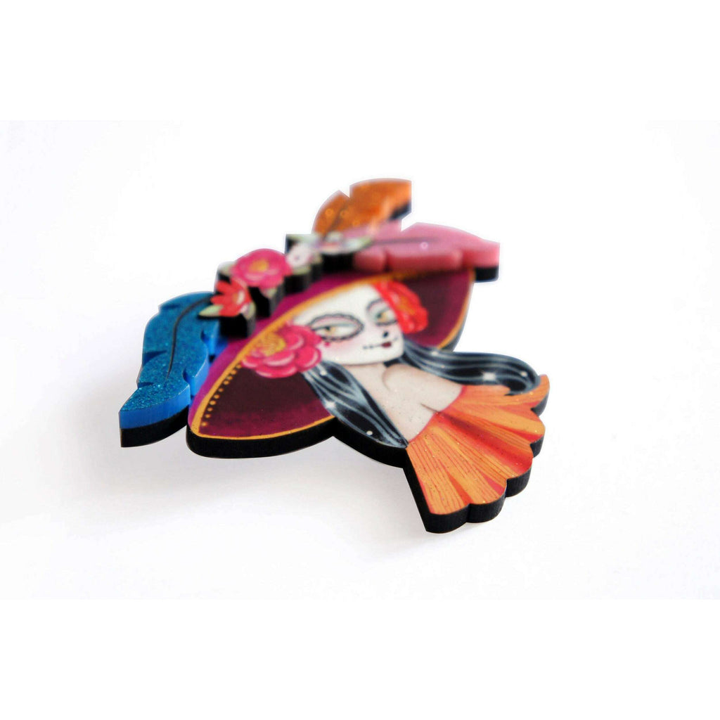 Mexican Catrina Brooch by Laliblue | PRE-ORDER SHIPS IN 2-3 WEEKS