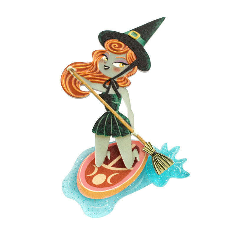 Paddle Surf Witch Brooch by Laliblue | PRE-ORDER SHIPS IN 2-3 WEEKS