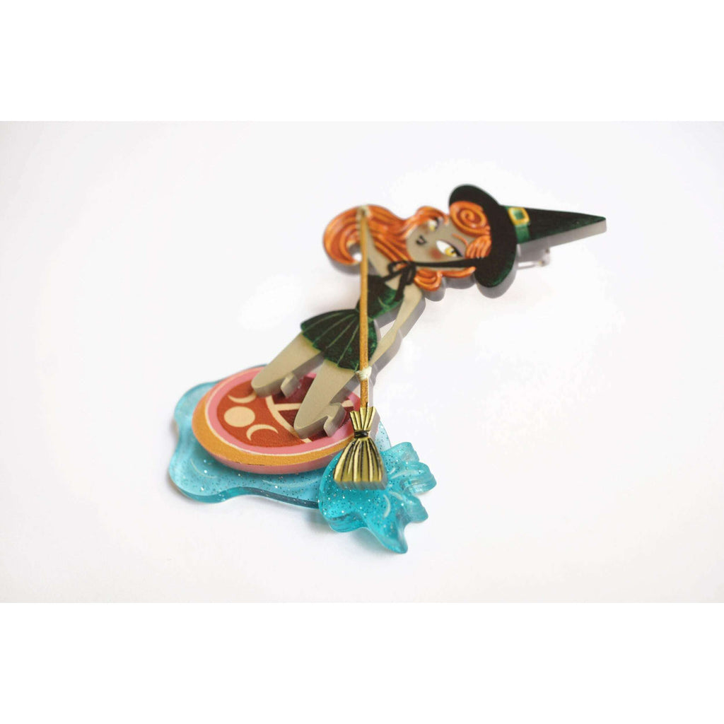 Paddle Surf Witch Brooch by Laliblue | PRE-ORDER SHIPS IN 2-3 WEEKS