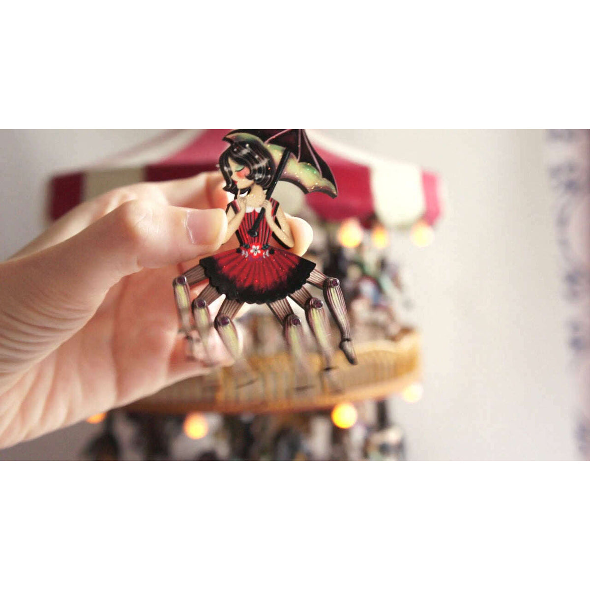 Spider Woman with Web Brooch by Laliblue | PRE-ORDER SHIPS IN 2-3 WEEKS