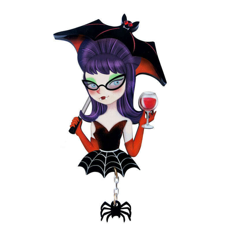 Vampiress w/ Wine Brooch by Laliblue | PRE-ORDER SHIPS IN 2-3 WEEKS