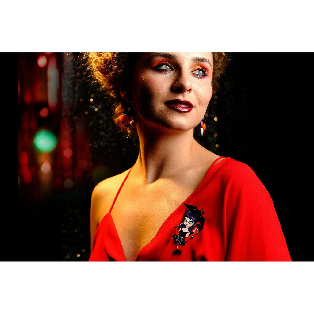 Vampiress w/ Wine Brooch by Laliblue | PRE-ORDER SHIPS IN 2-3 WEEKS