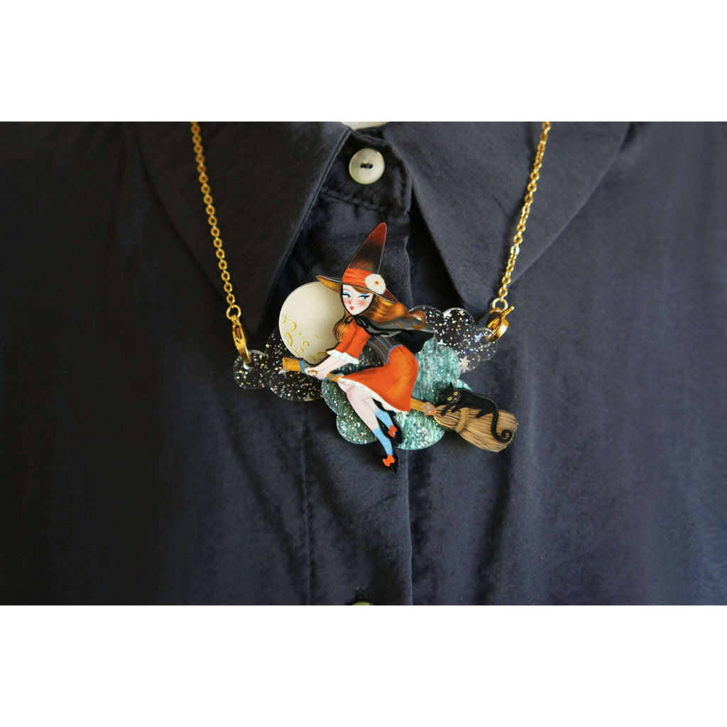 Witch Convertible Necklace-Brooch by Laliblue | PRE-ORDER SHIPS IN 2-3 WEEKS