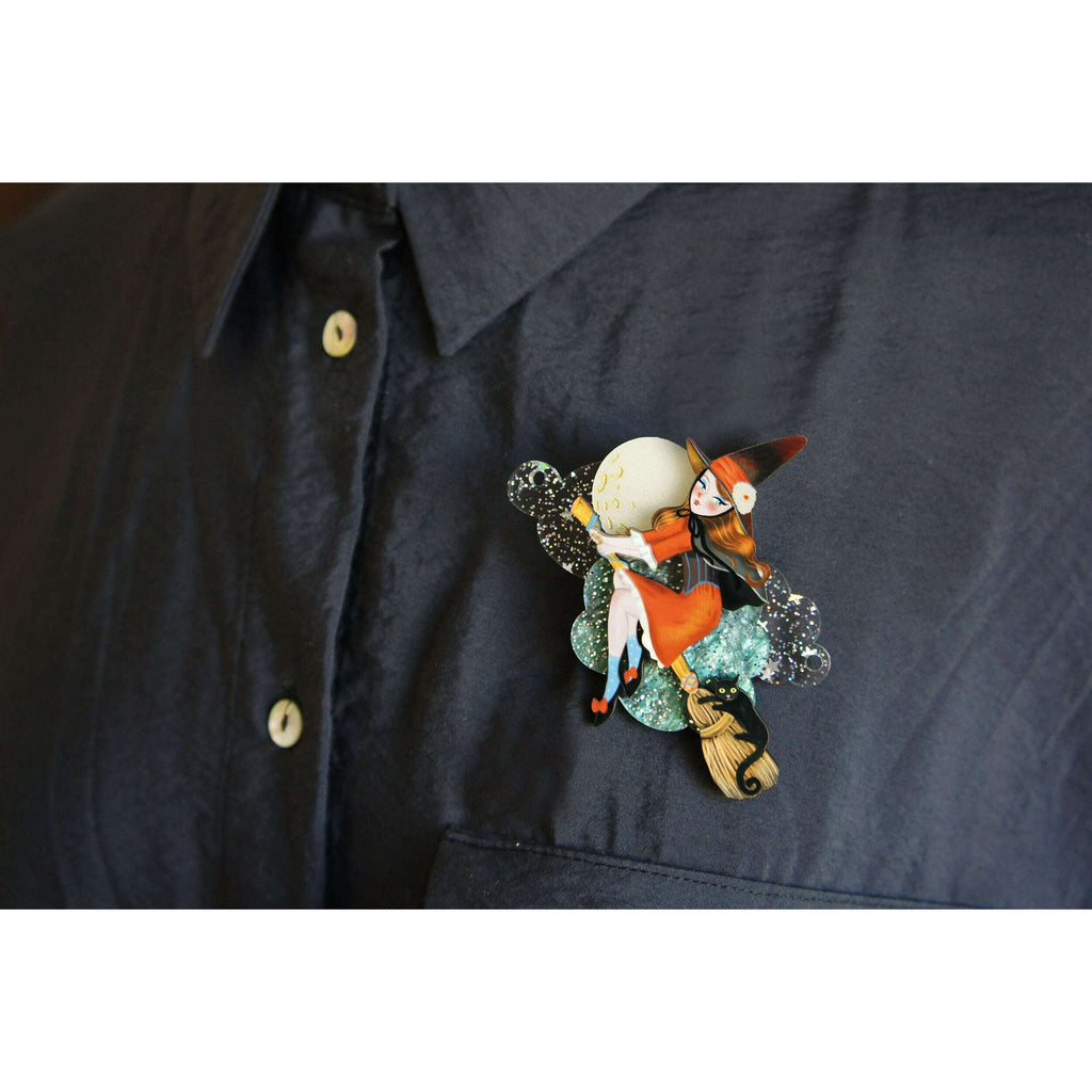 Witch Convertible Necklace-Brooch by Laliblue | PRE-ORDER SHIPS IN 2-3 WEEKS