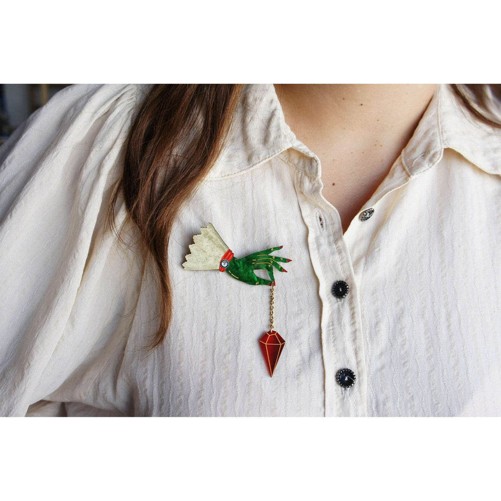 Witch Pendulum Halloween Brooch by Laliblue | PRE-ORDER SHIPS IN 2-3 WEEKS