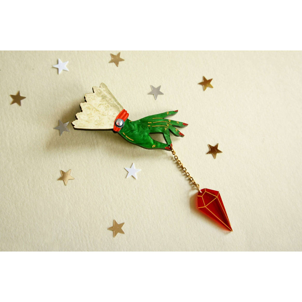 Witch Pendulum Halloween Brooch by Laliblue | PRE-ORDER SHIPS IN 2-3 WEEKS