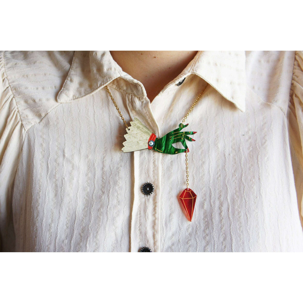Witch Pendulum Halloween Necklace by Laliblue | PRE-ORDER SHIPS IN 2-3 WEEKS
