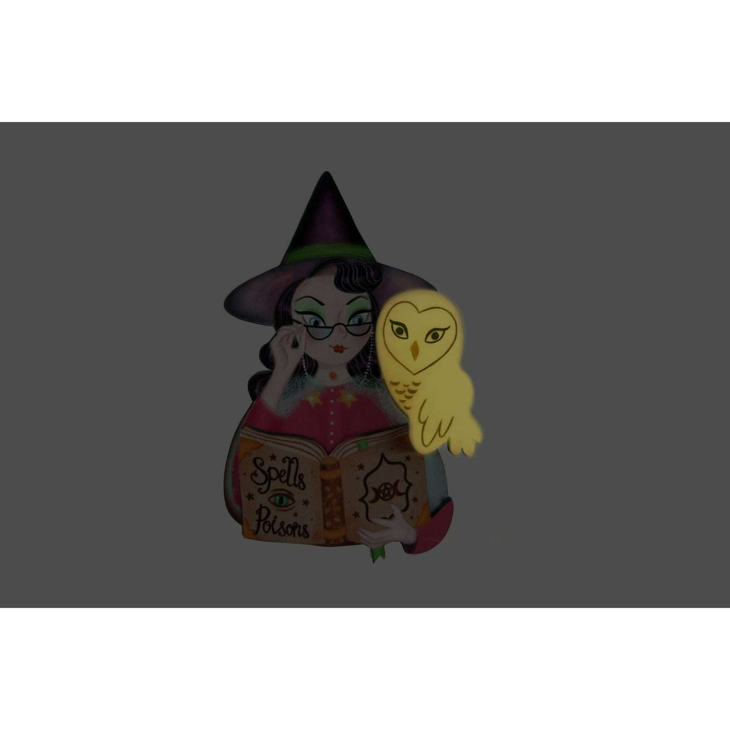 Witch with Owl Halloween Brooch by Laliblue | PRE-ORDER SHIPS IN 2-3 WEEKS