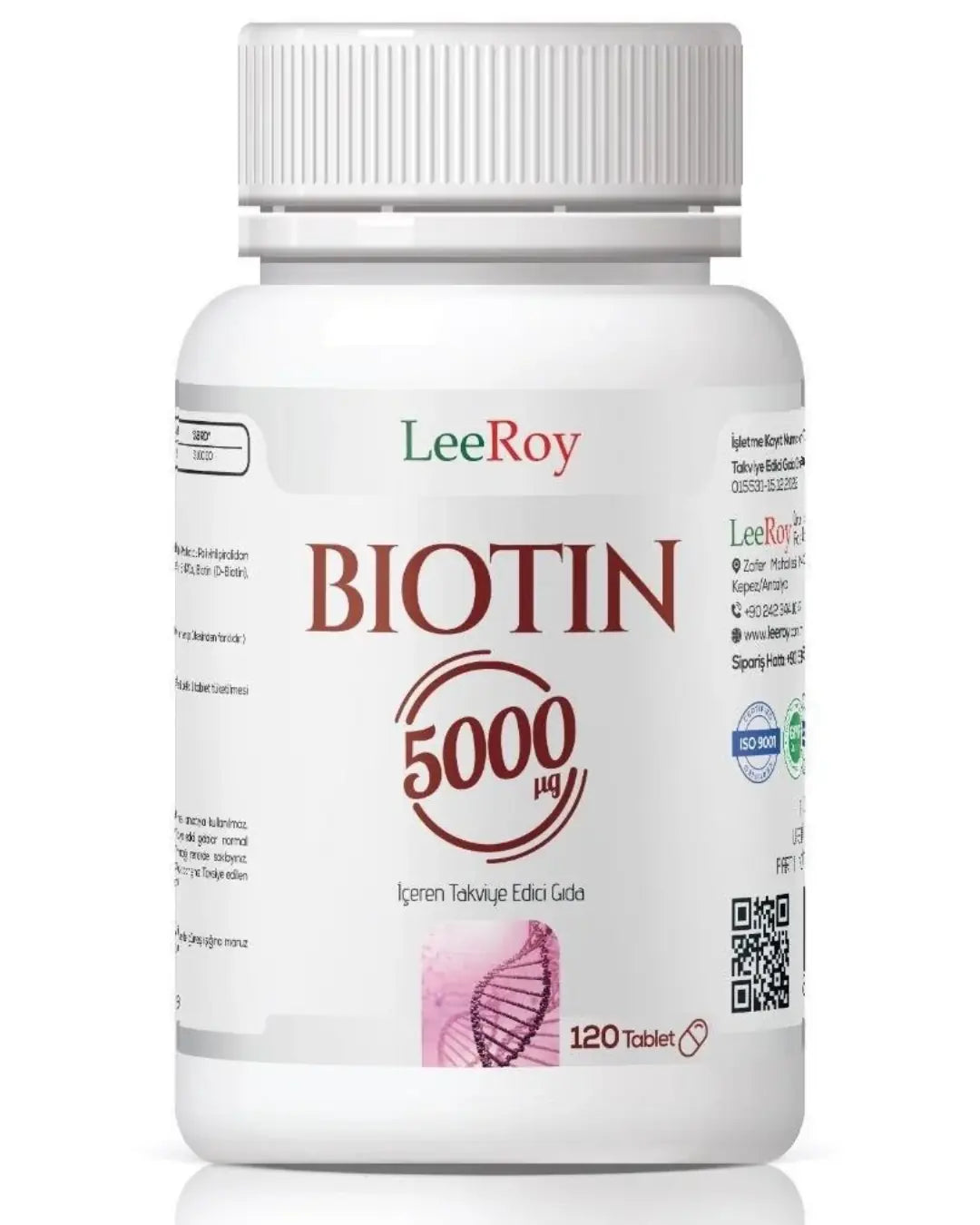 Leeroy Biotin 5000mcg High Potency Supplement 120 Tablets