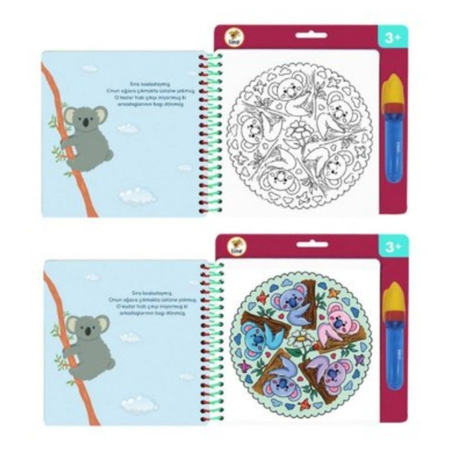 Lino Aqua Magic Book Mandala Reusable Water Coloring Book