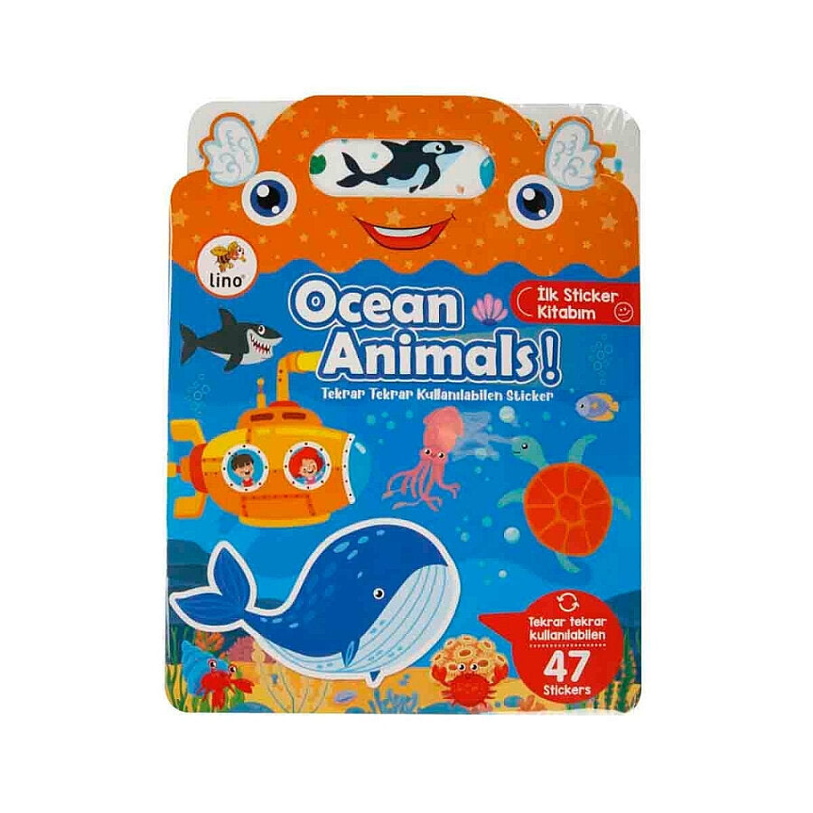 Lino Ocean Animals Reusable First Sticker Book for Kids