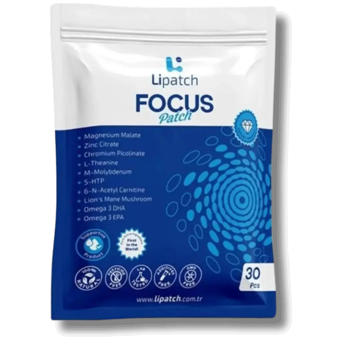 Lipatch Focus Patch Omega3 & Magnesium Wellness Stickers 30 Count