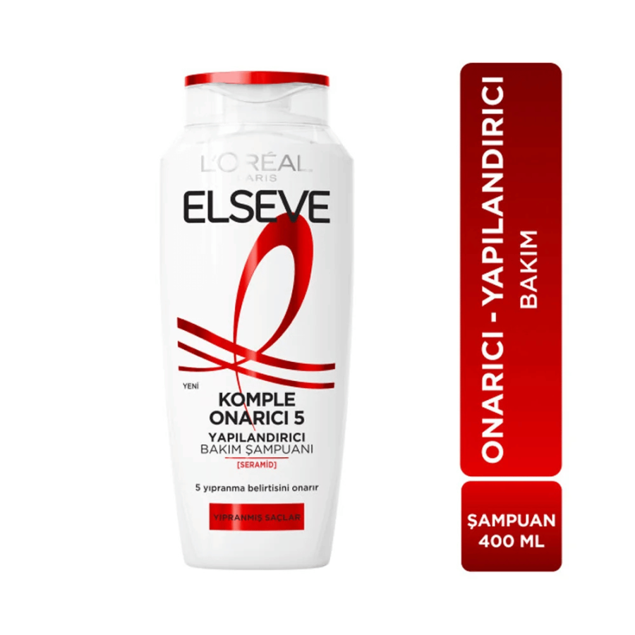 Elseve Total Repair 5 Restructuring Shampoo for Damaged Hair 400ml
