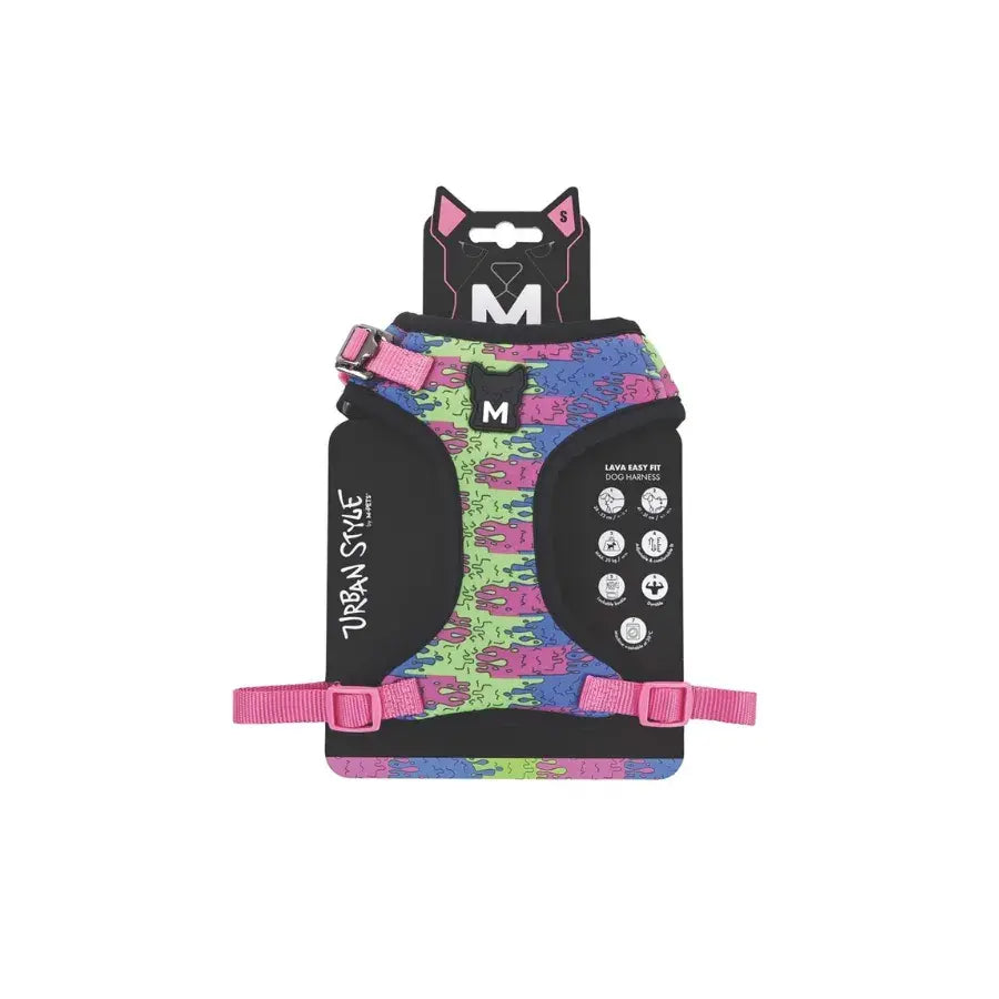 M-Pets Urban Style Lava Easy Fit Pink Dog Harness Size S