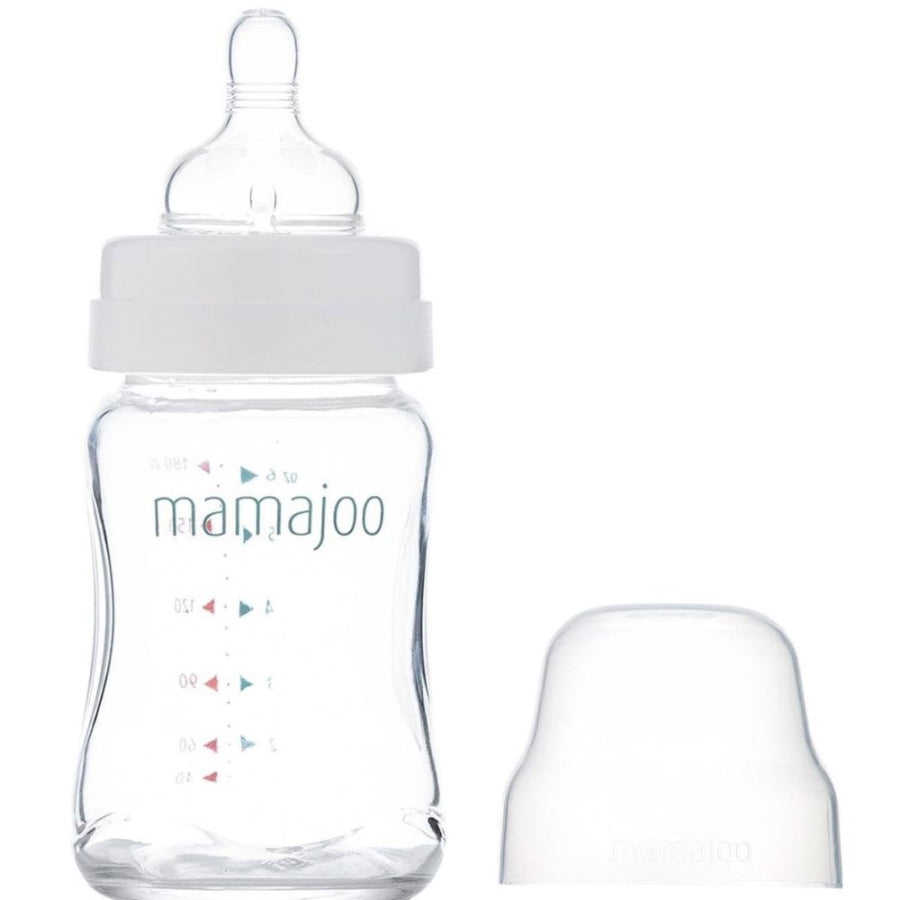 Mamajoo Anti-Colic Glass Baby Bottle with Nipple 180ml