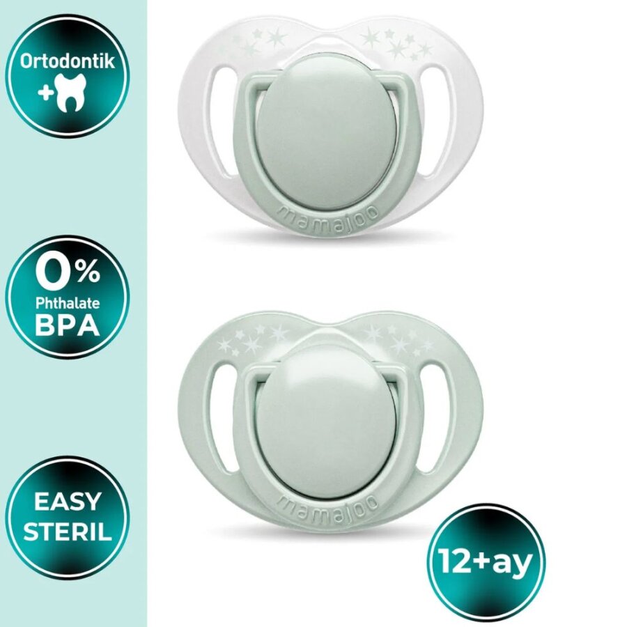 Mamajoo Orthodontic Pacifiers with Storage Box 12m+ 2 Pack