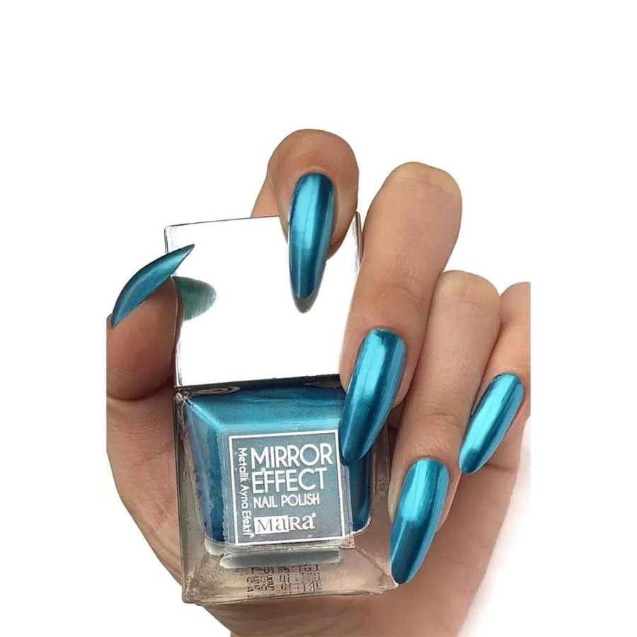 Mara Mirror Effect Metallic Blue Nail Polish 15ml