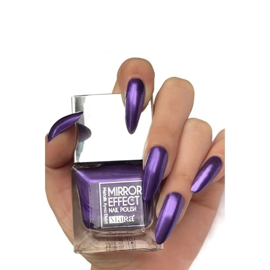 Mara Mirror Effect Metallic Nail Polish Purple 15ml