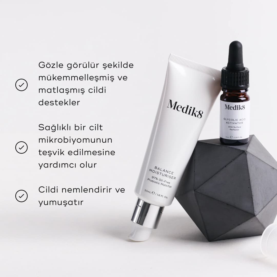 Medik8 Balance Moisturiser & Glycolic Acid Activator 50ml + 10ml