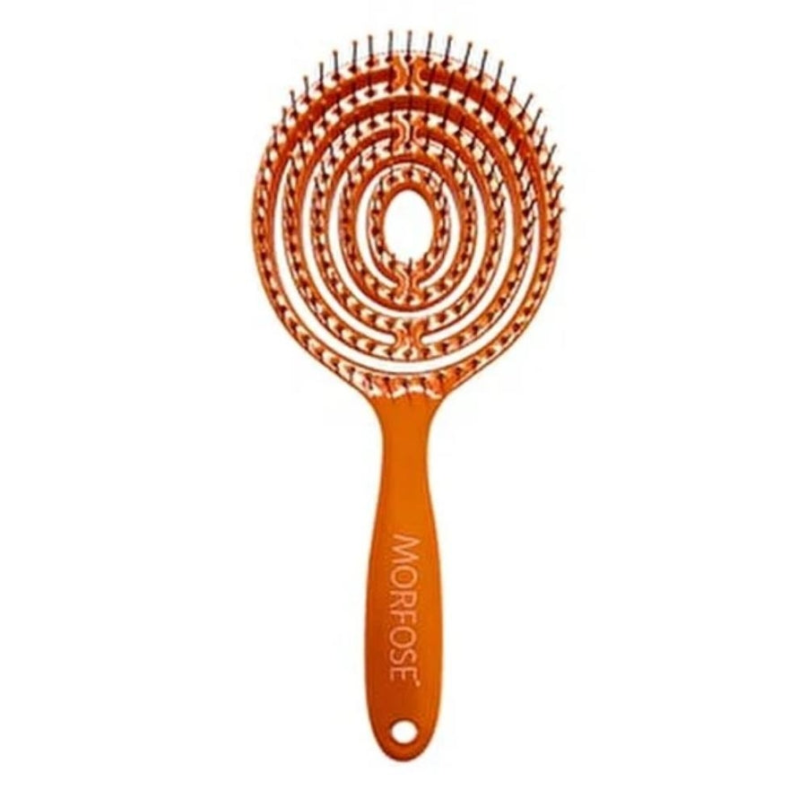 Morfose Pro 3D Oval Hair Brush for Easy Detangling Orange