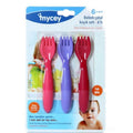 Mycey Baby Fork and Spoon Set Colorful Feeding Utensils 6 Pieces