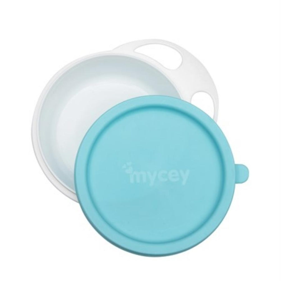 Mycey Lidded Baby Feeding Plate Green 1 Piece