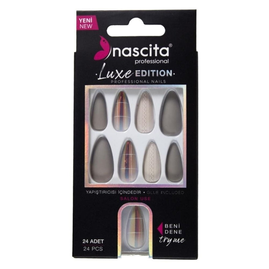 Nascita Lux False Nails Set for a Polished Look 24 Pieces