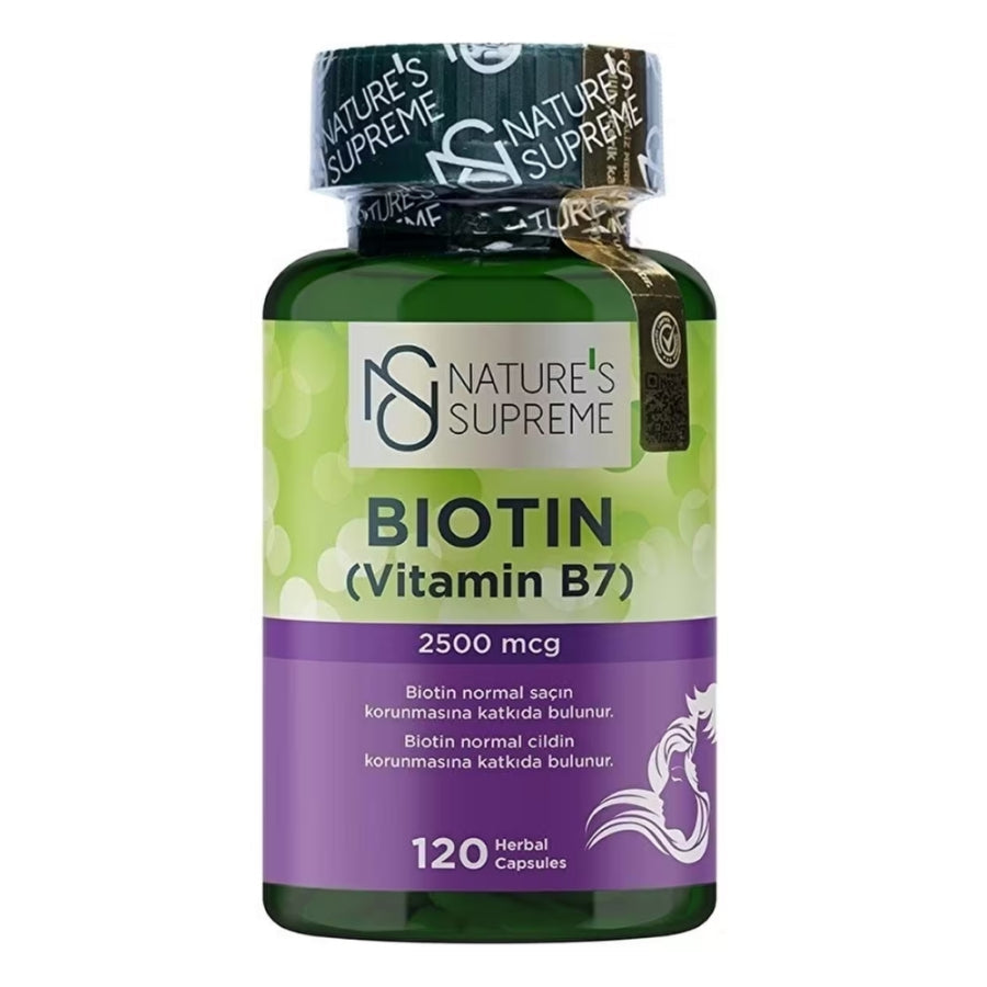 Nature's Supreme Biotin 2500 mcg Beauty Support 120 Capsules
