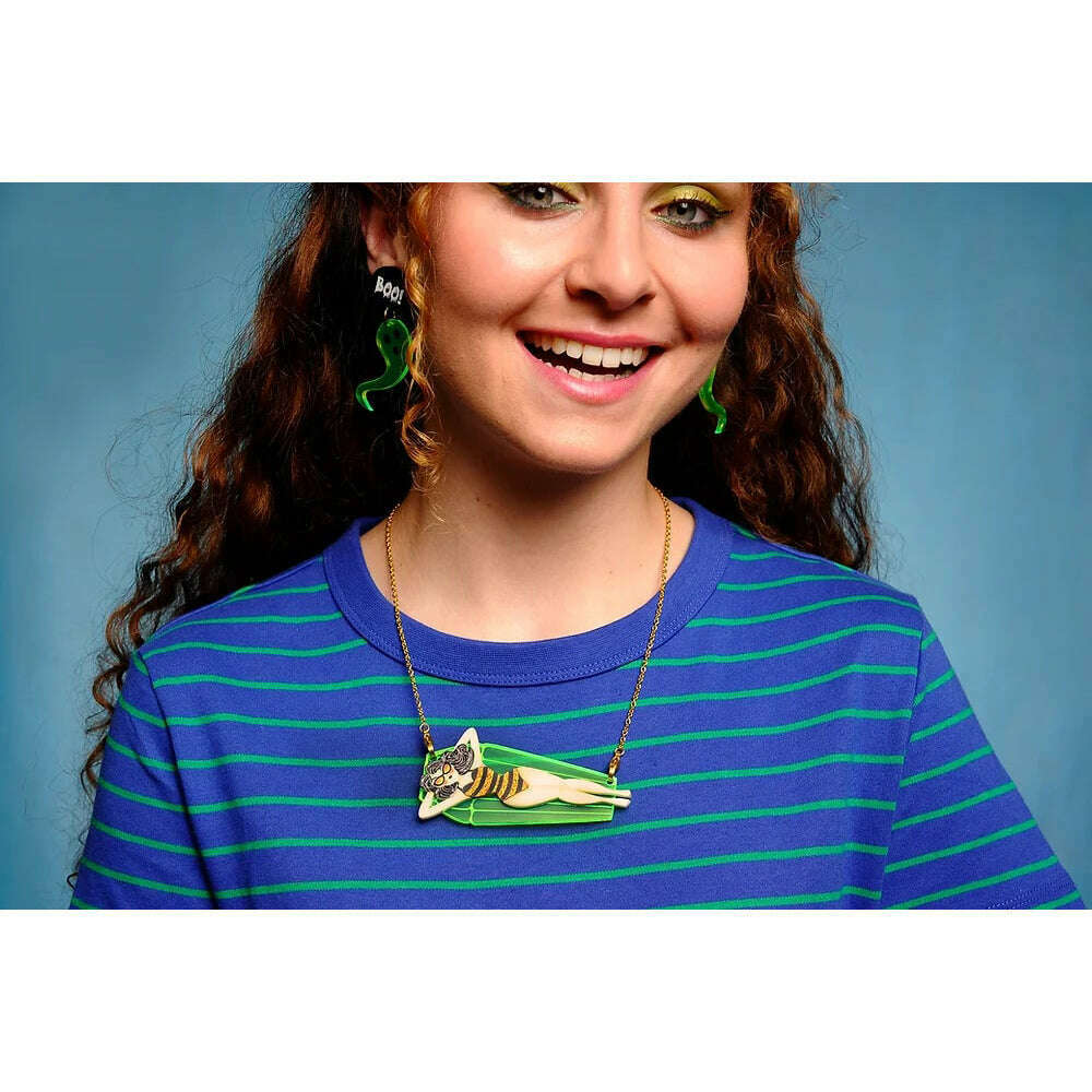 Necklace/Brooch Girl on Mat by Laliblue | PRE-ORDER SHIPS IN 2-3 WEEKS