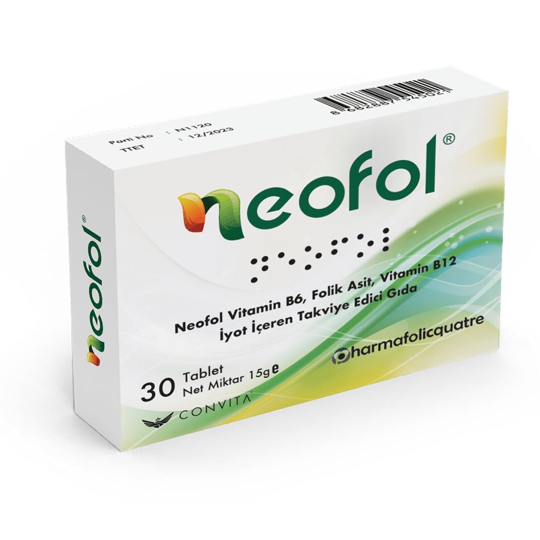 Convita Neofol B-Vitamin and Iodine Supplement 30 Tablets