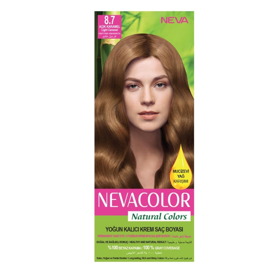 Nevacolor Natural Colors 8-7 Light Caramel Hair Color 50ml