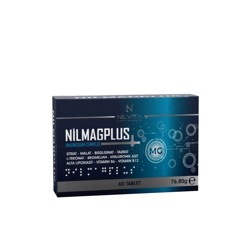 Nilvita NilmagPlus Magnesium Complex with Bromelain 60 Tablets