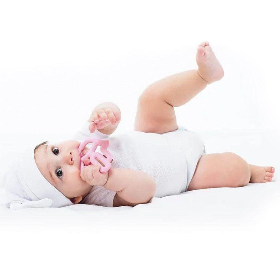 Oioi Silicone Teether Mom's Hand Pink for 3+ Months